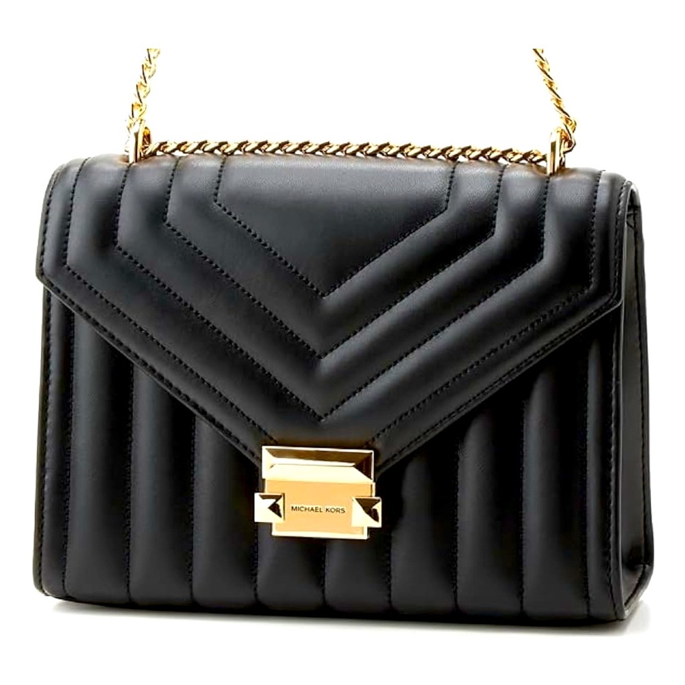 Michael Kors Black Chevron Crossbody Bag